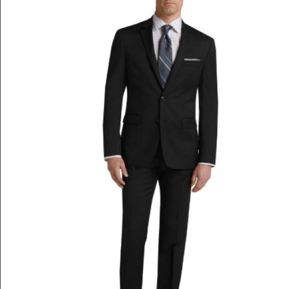 NWT Joseph A. Bank Black Slim Fit Suit